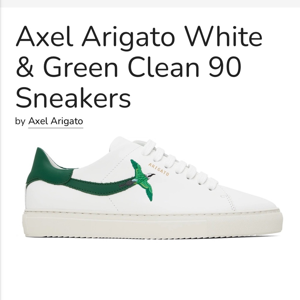 Axel Arigato White
& Green Clean 90
Sneakers